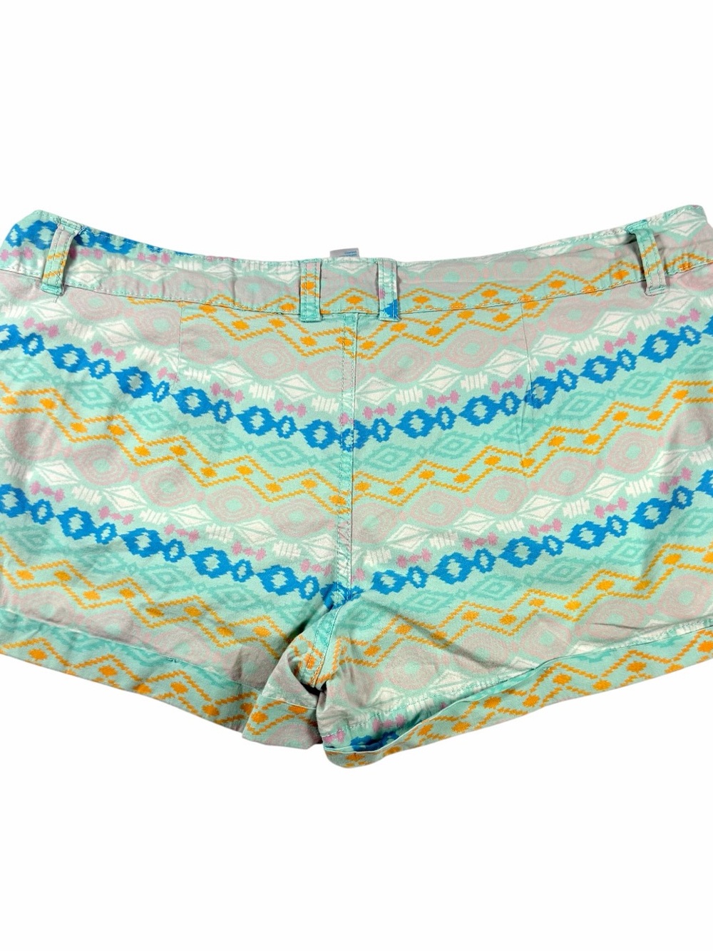 Aztec Print Micro Cargo Cotton Shorts Large Y2K Festival - Picture 7 of 9